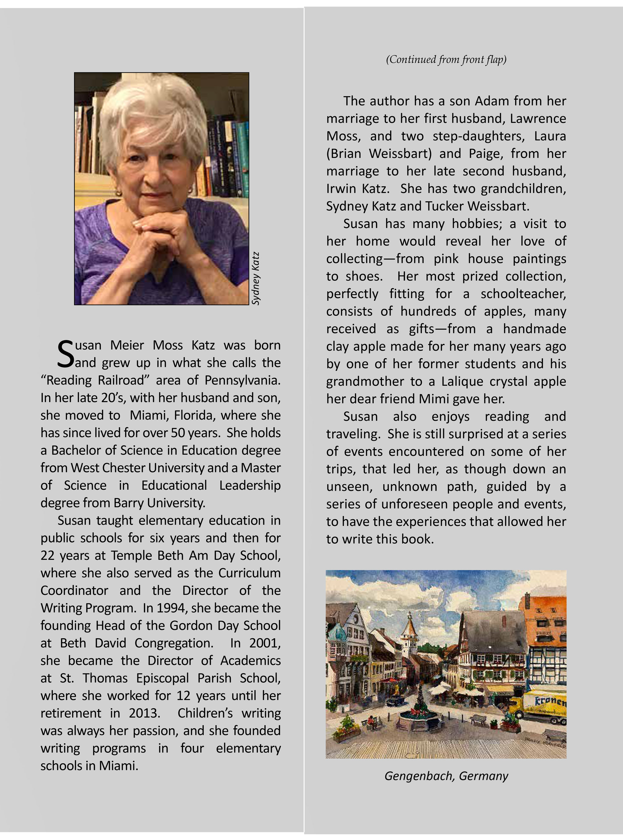 Author bio for A Shortage of Grandparents